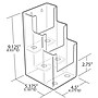 Azar Brochure Holder, 4.5" x 9.125", Vertical, Clear Plastic, 2/Pack (AZA252033)~#|#~m006552155_sc7