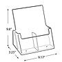 Azar Brochure Holder, 9.1875" x 10.75", Vertical, Table Top, Clear, Acrylic, 2/Pack (252386)~#|#~m006552156_sc7