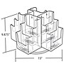 Azar Brochure Holder, 15" x 9", Vertical, Table Top, Clear, Acrylic (AZA252811)~#|#~m006552162_sc7