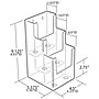 Azar Brochure Holder, 15" x 9", Vertical, Table Top, Clear, Acrylic (AZA252811)~#|#~m006552163_sc7