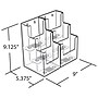 Azar Brochure Holder, 8.5" x 8", Horizontal, Desktop/Wall, Clear Acrylic, 2/Pack (AZA252815)~#|#~m006552168_sc7