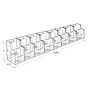 Azar Brochure Holder, 36" x 7", Horizontal, Desktop/Wall, Clear Acrylic (AZA252816)~#|#~m006552171_sc7