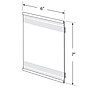 Azar Nameplate Holder, 6" x 7", Vertical, Wall Mounted, Clear, Plastic, 10/Pack (AZA199624)~#|#~m006552182_sc7