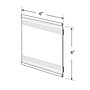 Azar Nameplate Holder, 6" x 6", Vertical, Wall Mounted, Clear, Plastic, 10/Pack (AZA199620)~#|#~m006552188_sc7