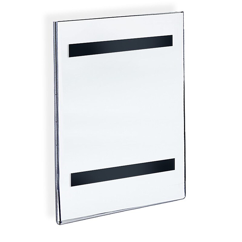 Azar Sign Holder, 8.5" x 14", Vertical, Wall Mounted, Clear Acrylic, 10/Pack (AZA129913) image 1