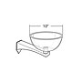 Azar Displays Plastic Bowl & Bin Extension Arm for Sky Tower, 10" (300279)~#|#~m006552216_sc7