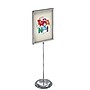 Azar Two-Sided Floor Stand Sign Holder, 22" x 28", Vertical, Freestanding, Silver Metal (AZA300289)~#|#~m006552218_sc7
