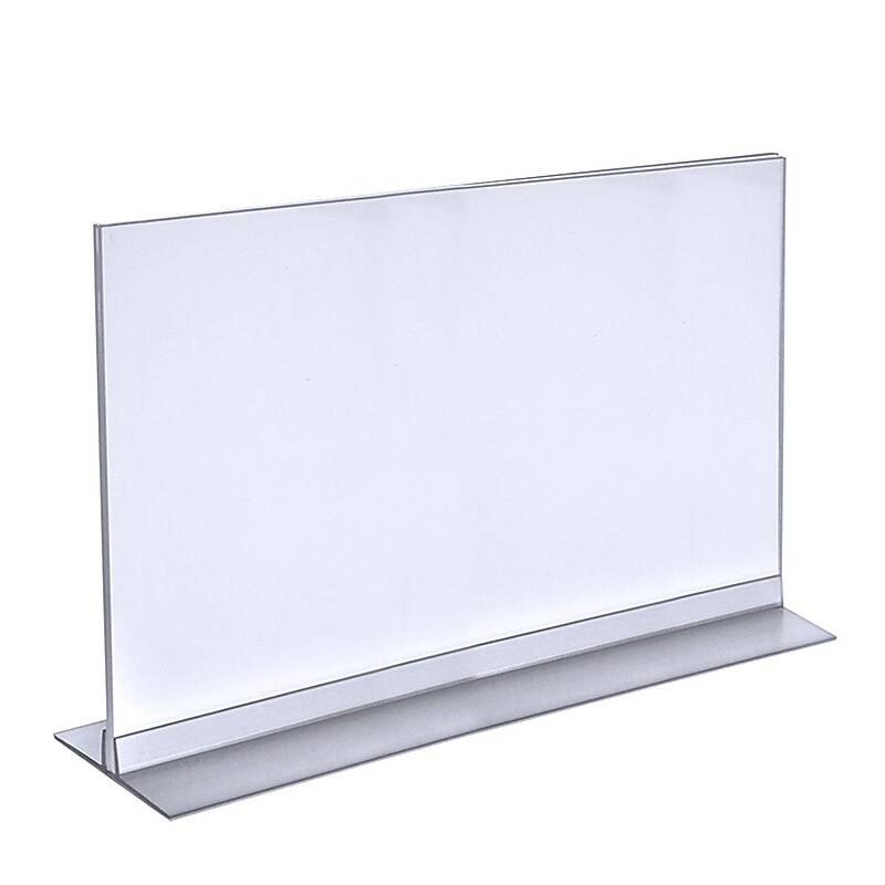 Azar Sign Holder, 11" x 17", Horizontal, Clear Acrylic, 10/Pack (AZA102709) image 1