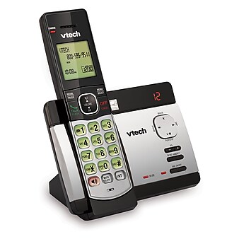 VTech Cordless Phone with Digital Answering, Silver/Black (CS5129)