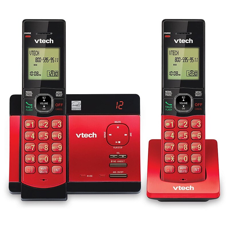 VTech CS5129-26 Cordless Phone, Red/Black (CS5129-26) image 1