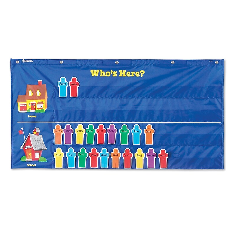 Learning Resources Attendance Pocket Chart (LER2685) image 1