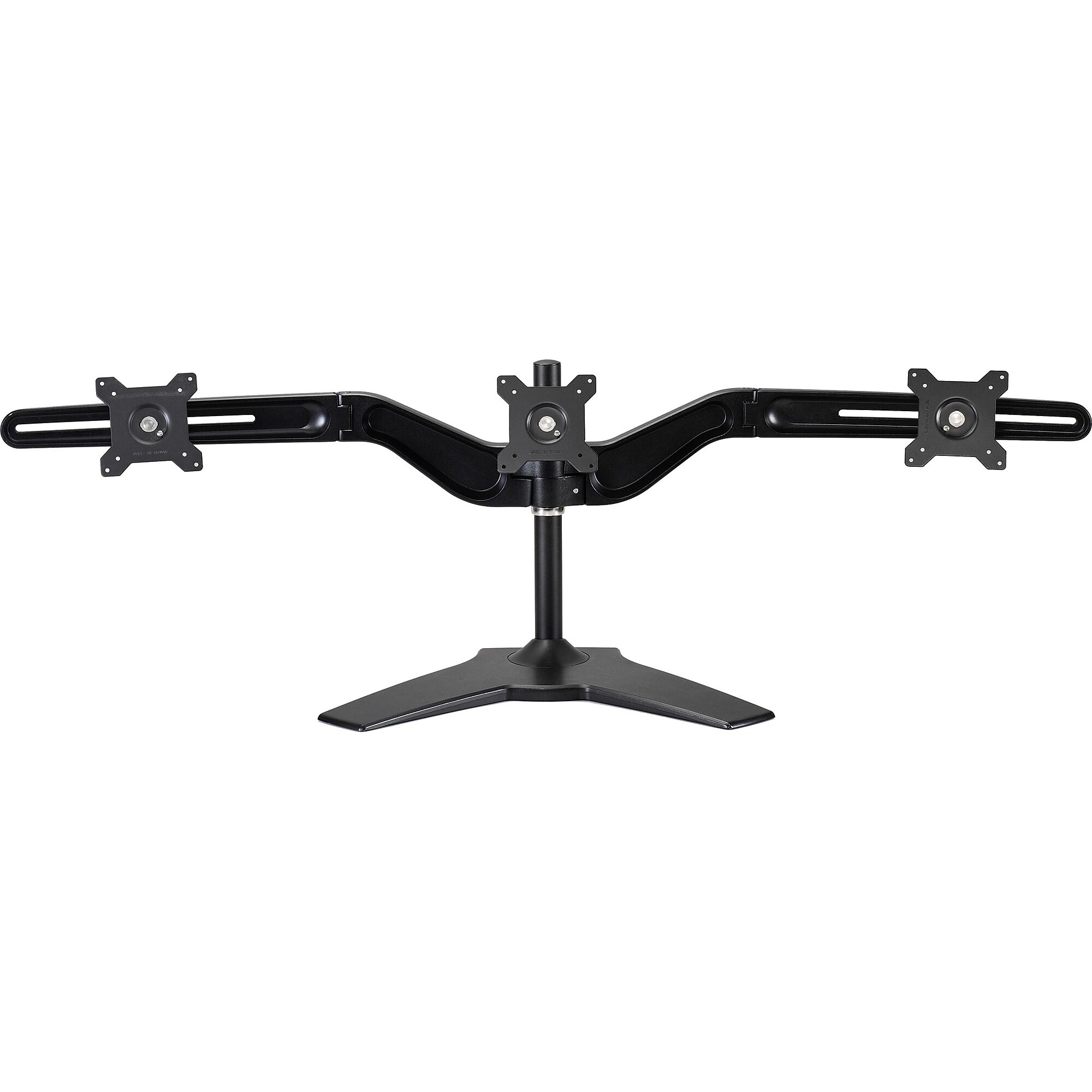 Amer Mounts Stand Based Triple Monitor Mount for three 15″-24″ LCD/LED Flat Panel Screens (AMR3S) Simolary simolary.com