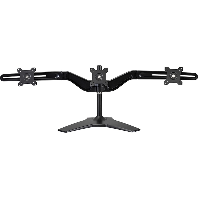 Amer Mounts Stand Based Triple Monitor Mount for three 15"-24" LCD/LED Flat Panel Screens (AMR3S) image 1