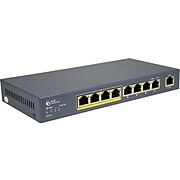 Amer 8+1 Port 10/100 Switch with 4 x PoE Ports and 5 x 10/100 (SD4P4U)