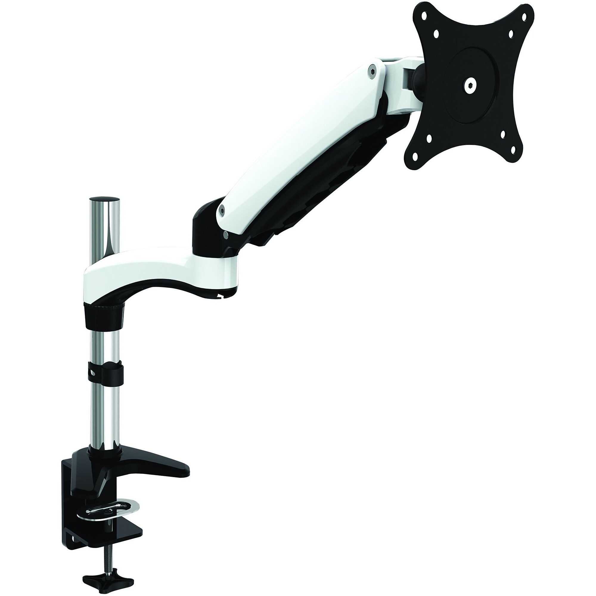 Amer Adjustable Monitor Mount, Up to 28″, White/Black/Chrome (HYDRA1) Simolary simolary.com