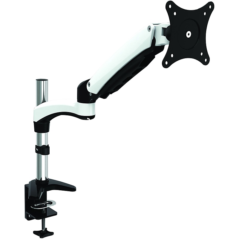 Amer Adjustable Monitor Mount, Up to 28", White/Black/Chrome (HYDRA1) image 1