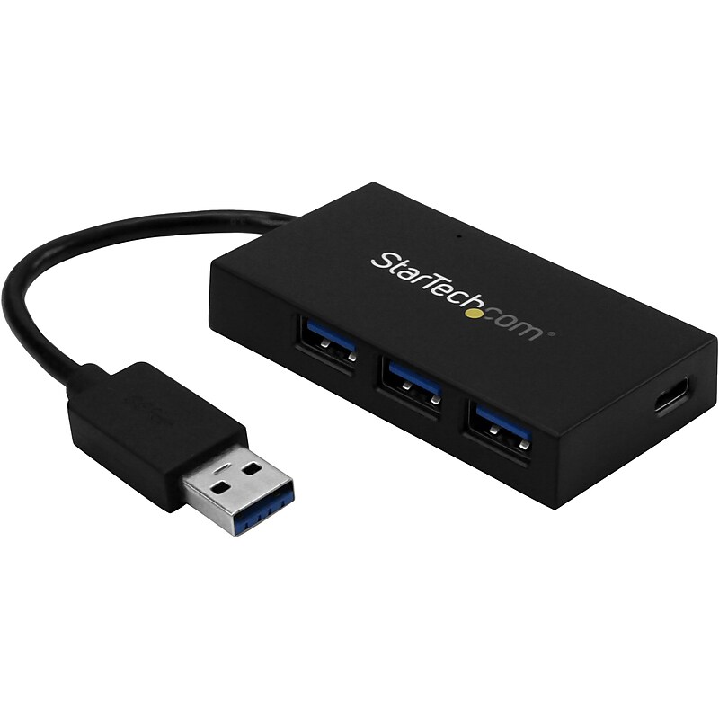StarTech 4-Port USB 3.0 Hub, Black (HB30A3A1CFB) image 1