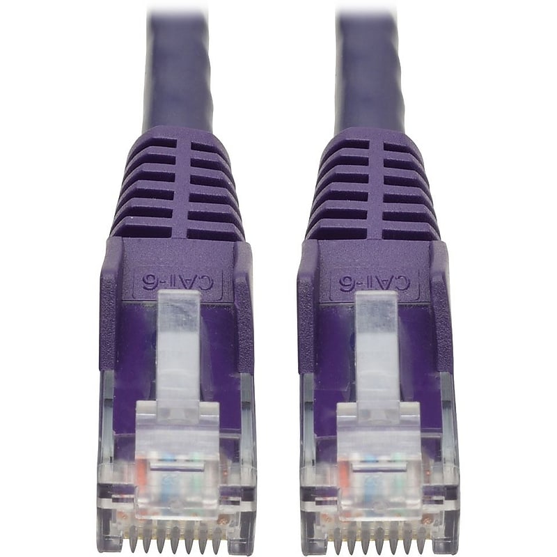 Tripp Lite 1' CAT-6 Ethernet Cable, 24 AWG, Purple (N201-001-PU) image 1