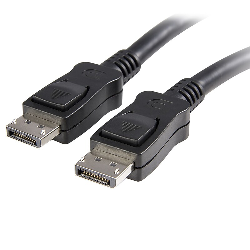 Startech® 3' DisplayPort® Audio Video Cable With Latches M/M, Black image 1