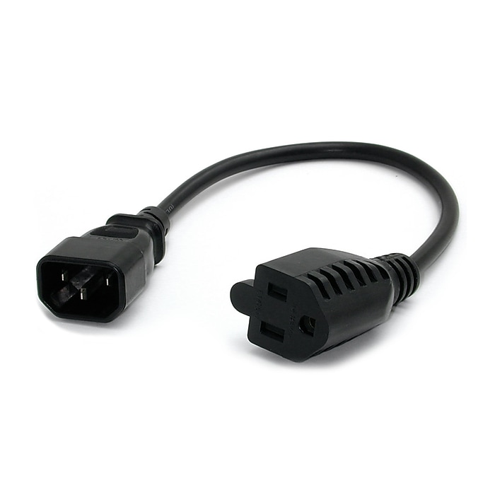 StarTech® 1 ft Computer Power Cord - IEC 320 EN 60320 C14 to NEMA