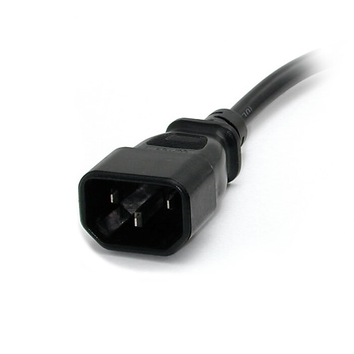 StarTech® 1 ft Computer Power Cord - IEC 320 EN 60320 C14 to NEMA