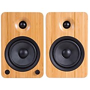 Kanto YU4 2 Way Powered Speakers with Bluetooth and Phono Preamp, Bamboo