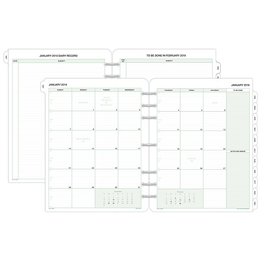 Day Timer Two Page Per Month