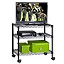 Honey-Can-Do 3-Shelf Metal Mobile A/V Cart, Black (CRT-09693)~#|#~m006713569_sc7