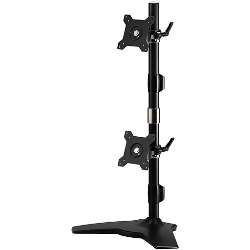 Amer Mounts Stand Based Vertical Dual Monitor Mount for two 15"24" LCD