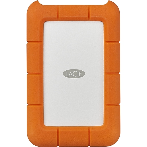 LaCie Rugged 4TB USB 3.0 External Hard Drive, Orange (STFR4000800