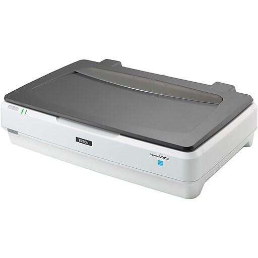 Epson Expression 12000XL Photo Flatbed Desktop Scanner, White/Gray at