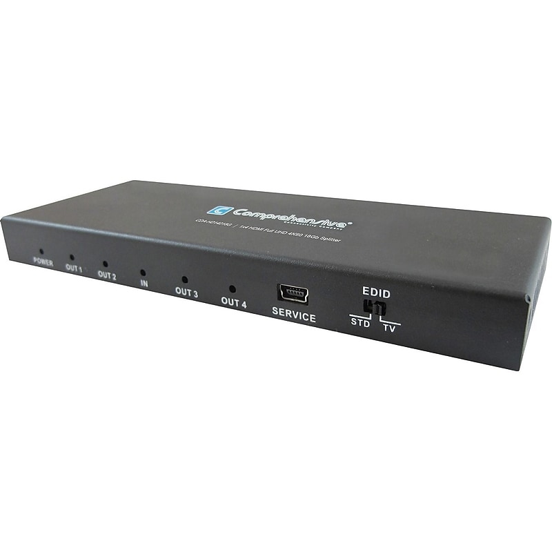 Comprehensive 1x4 HDMI Full UHD 4K60 18Gb Splitter (CDA-HD14018G) image 1