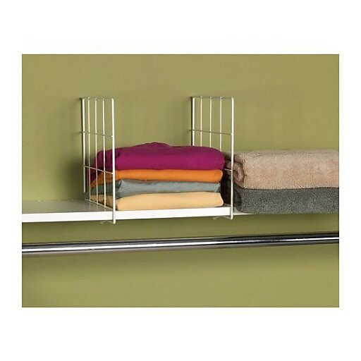 Household Essentials Wire Shelf Dividers, White, 2/Set (25001) Staples