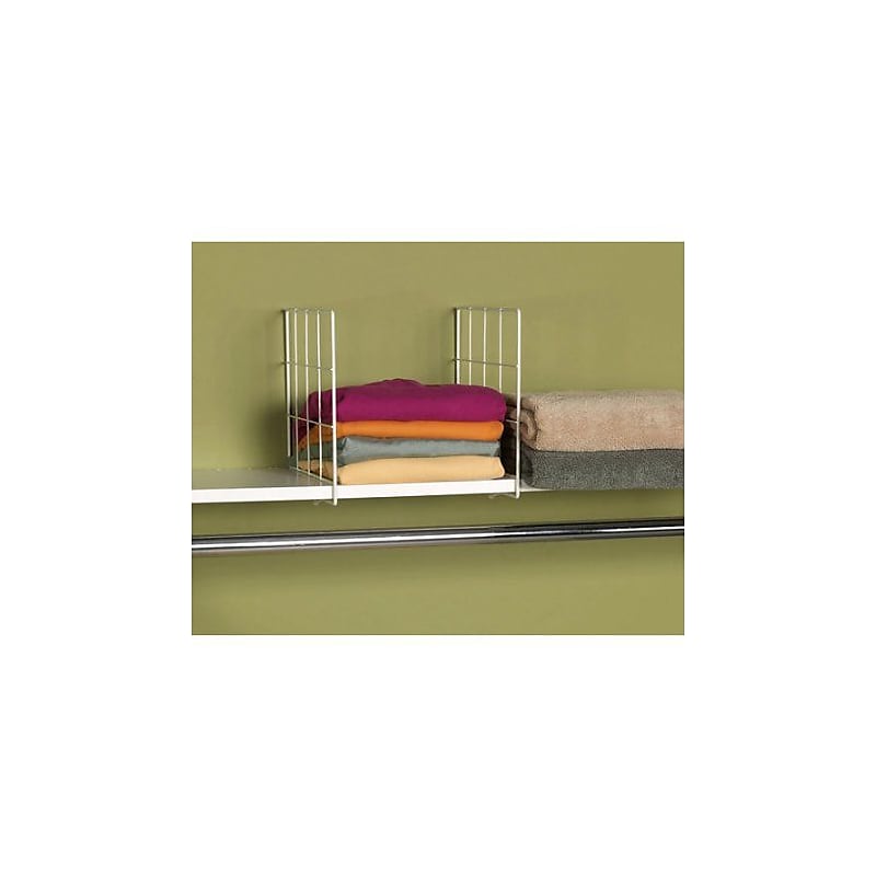 Household Essentials Wire Shelf Dividers, White, 2/Set (25001) image 1