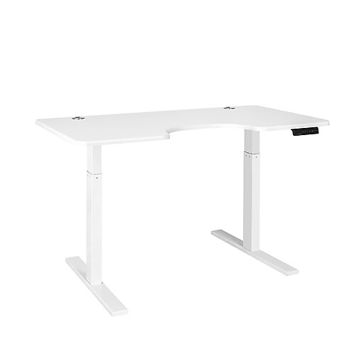 SmartDesk Standing Desk with Electric Adjustable Height White Frame