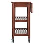 Winsome Jonathan 2-Shelf Wood Mobile Kitchen Cart with Lockable Wheels, Walnut (94734)~#|#~m006802497_sc7