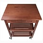 Winsome Jonathan 2-Shelf Wood Mobile Kitchen Cart with Lockable Wheels, Walnut (94734)~#|#~m006802498_sc7