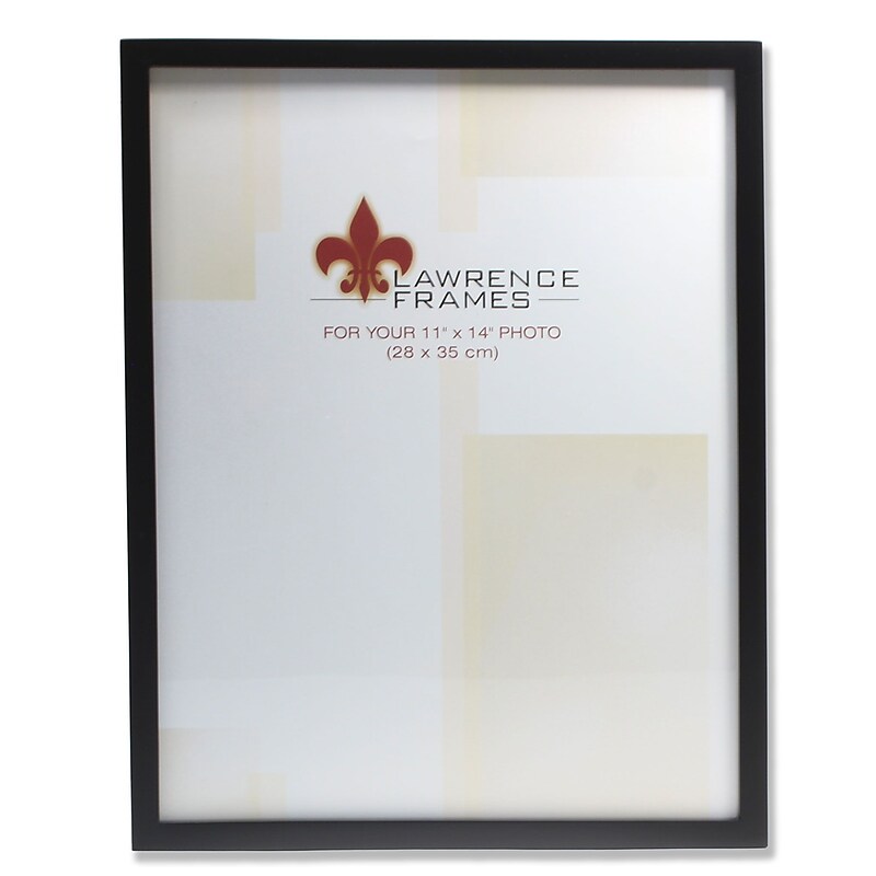 Lawrence Frames 11" x 14" Wooden Black Picture Frame, Black (755511) image 1