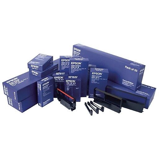 Epson Black DotMatrix Printer Ribbon (ERC22B) Staples