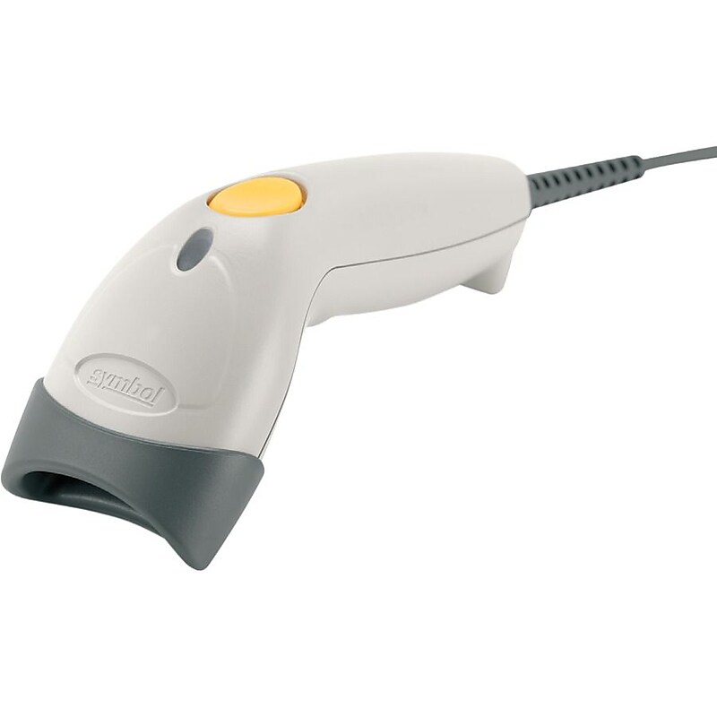 MOTOROLA LS1203-1AZU0100SR Cash Register White Handheld General Purpose Barcode Scanner image 1