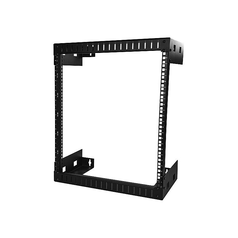 StarTech 12U Wall Mount Server Rack- Equipment rack, 12in Depth, Black (RK12WALLO) image 1