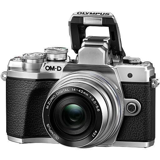 Olympus Om D E M10 Mark Iii 16 1 Megapixel Mirrorless Camera With Lens 14 Mm 42 Mm Silver V7072su010 At Staples