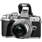 Olympus OM-D E-M10 Mark III 16.1 Megapixel Mirrorless Camera with Lens, 14 mm, 42 mm, Silver (V207072SU010)