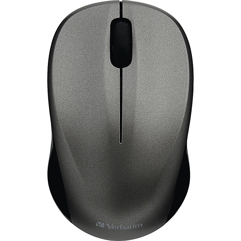 Verbatim Silent Wireless Ambidextrous Optical USB Mouse, Graphite (99769) image 1