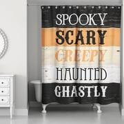 The Holiday Aisle Halloween Words Shower Curtain