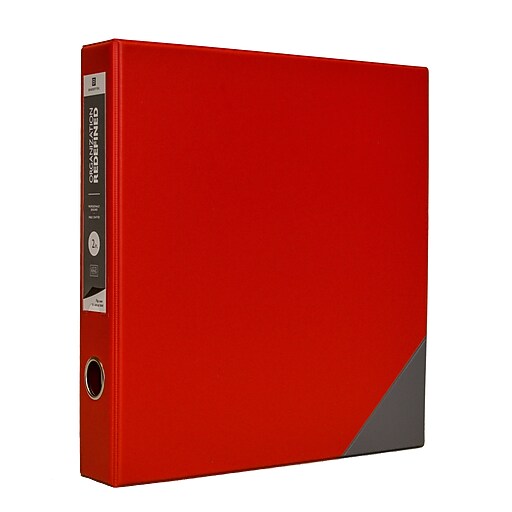 Bindertek 3Ring 2Inch Premium Vinyl Binder, Red (3EDB2RD) at Staples