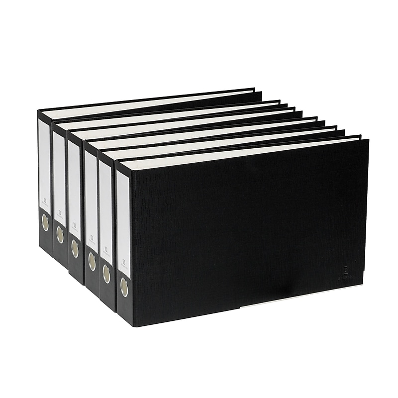 Bindertek Premium 1 1/2" 3-Ring Non-View Binders, D-Ring, Black, 6/Pack (3LDGPACK-BK) image 1