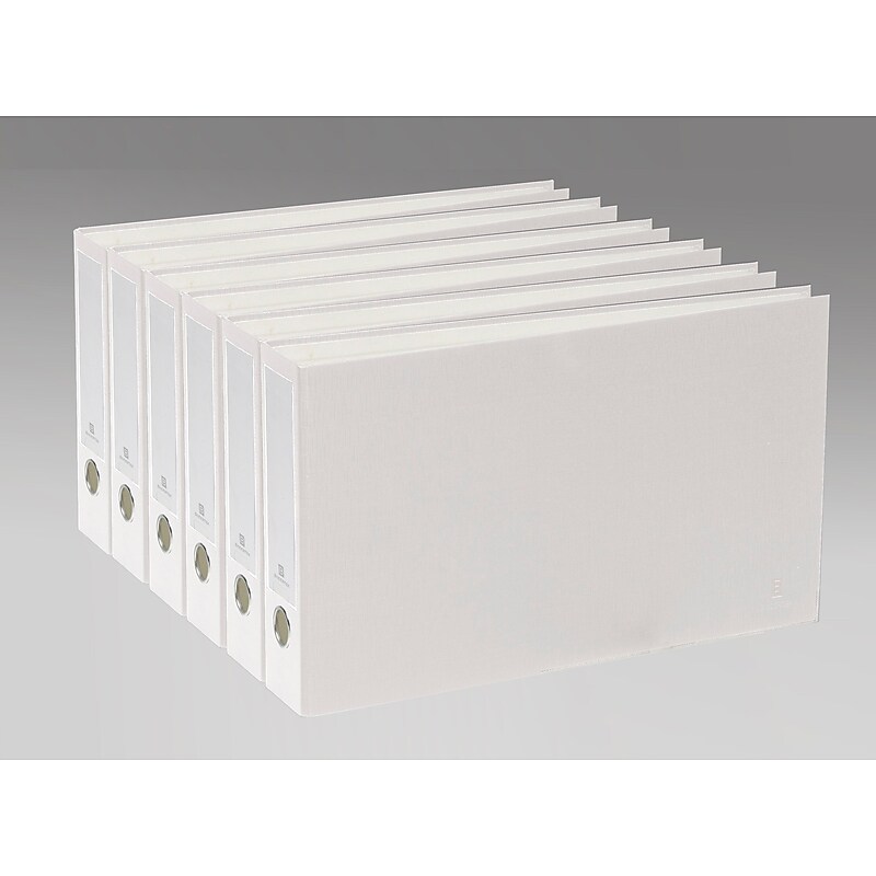 Bindertek Premium 1 1/2" 3-Ring Non-View Binders, D-Ring, White, 6/Pack (3LDGPACK-WH) image 1