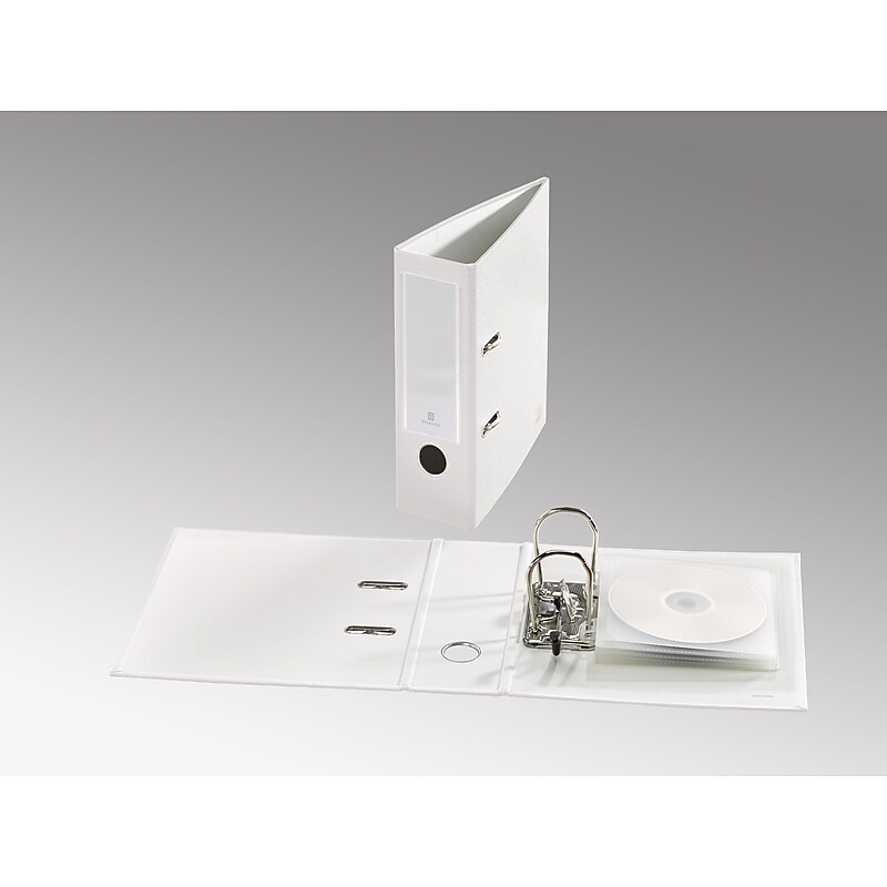 Bindertek Premium 3" 2-Ring Mini Binders, White (FFN-WH) image 1