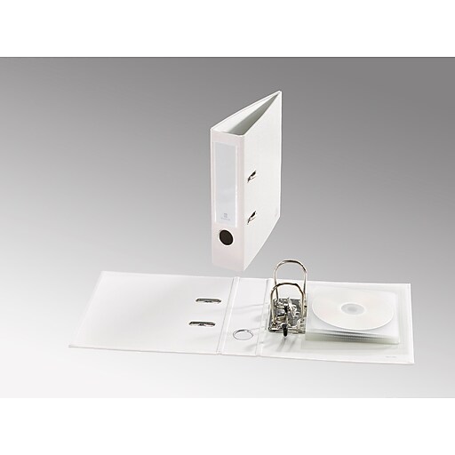 Bindertek Premium 2" 2Ring Mini Binders, White (FFSWH) Staples